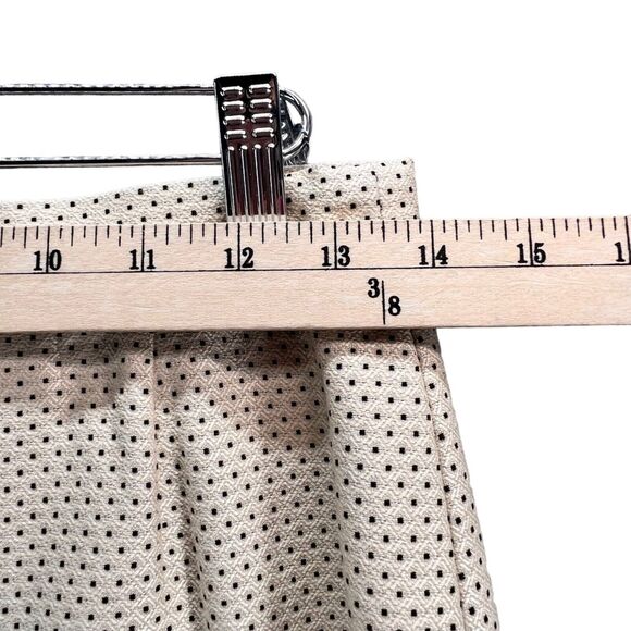 Vintage Escada Pencil Skirt Womens US 10 Cream Micro Dot Silk Blend Quiet Luxury - Picture 6 of 14